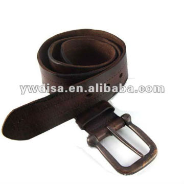 Hot Sell Brown Genuine Leather Belt With Alloy Buckle